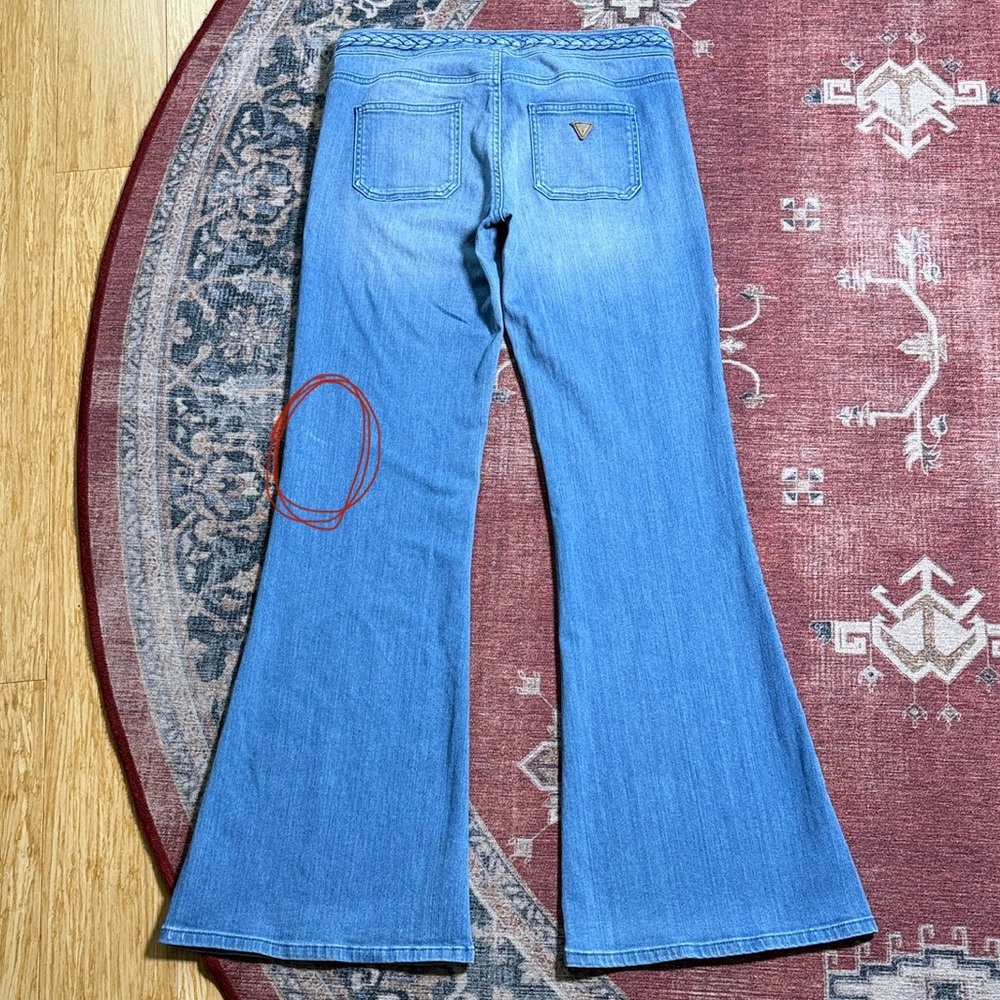 GUESS Braided Waist Flare Jeans Size 29 - Picture 11 of 12